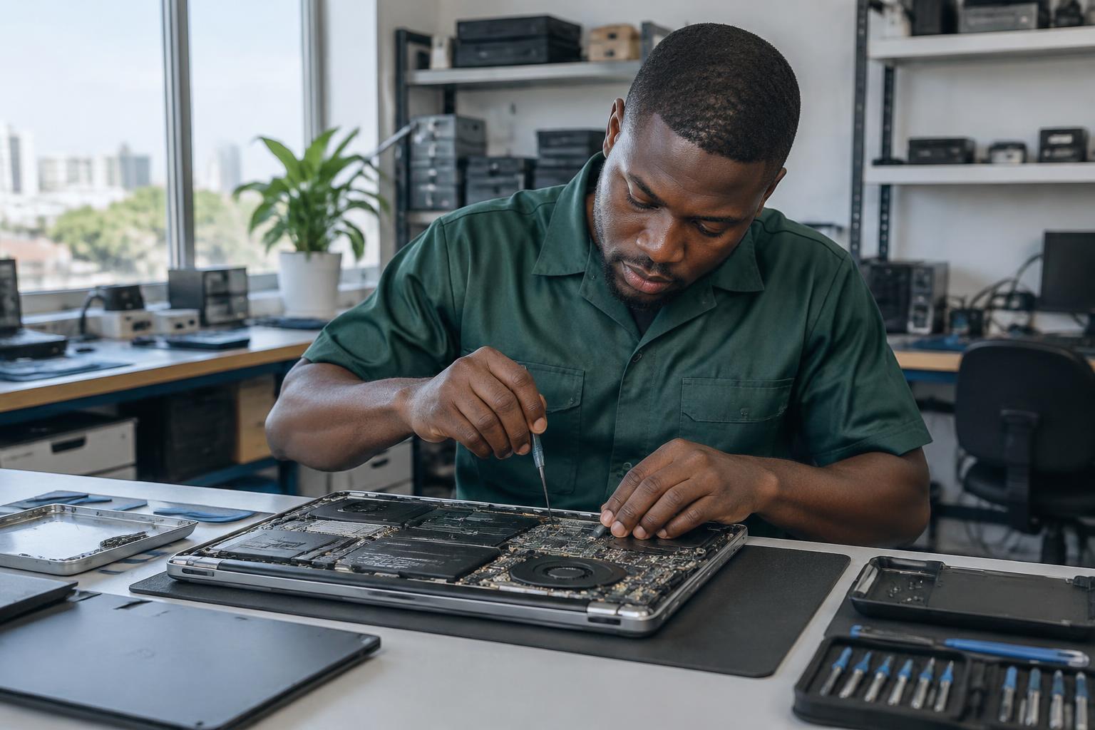 Illustrative technician at work